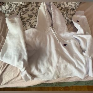 cropped champion hoodie